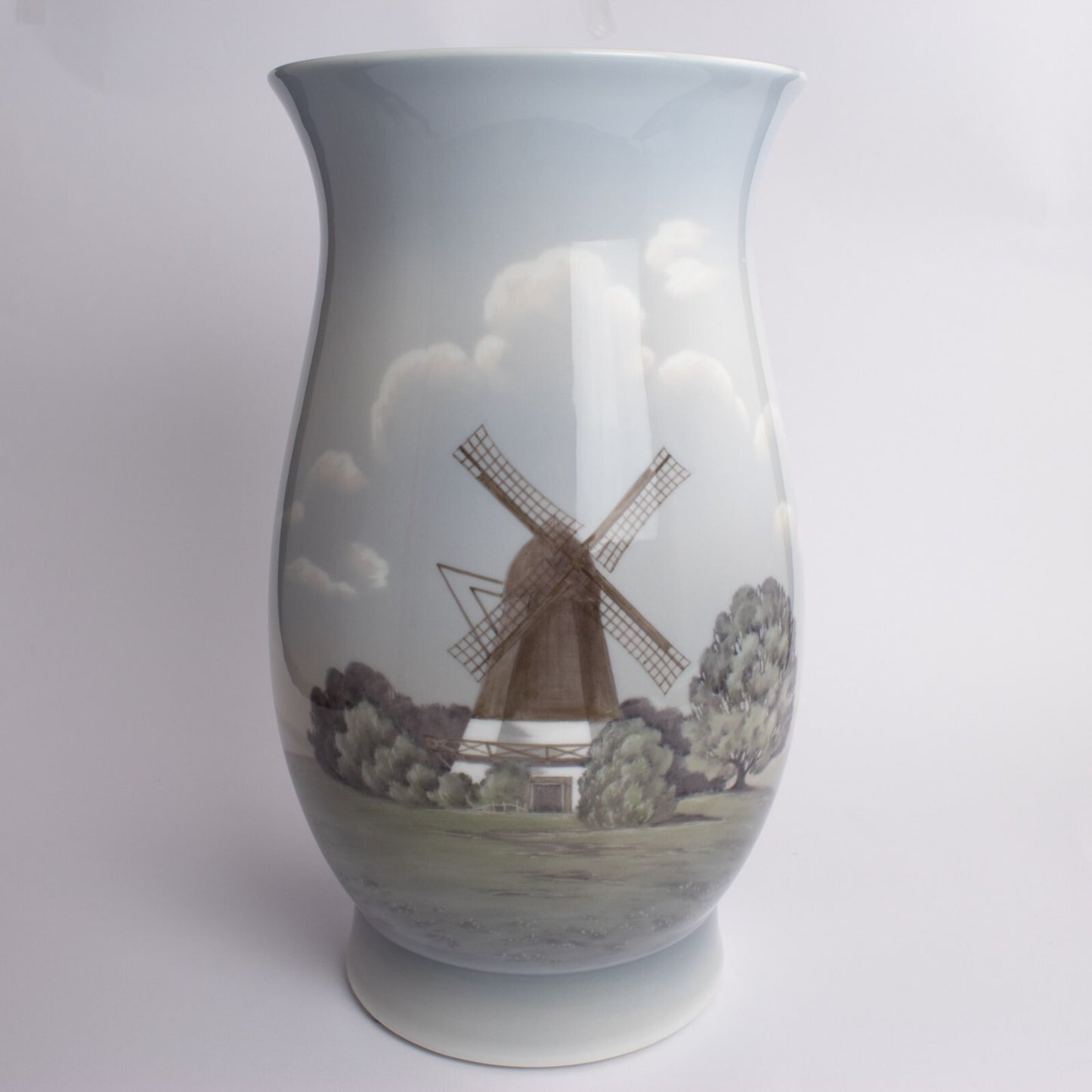 Bing&Grondahl Vaso in "Mulino in Campagna" cod 715-5440 porcellana dipinta a mano, cm 31 #1