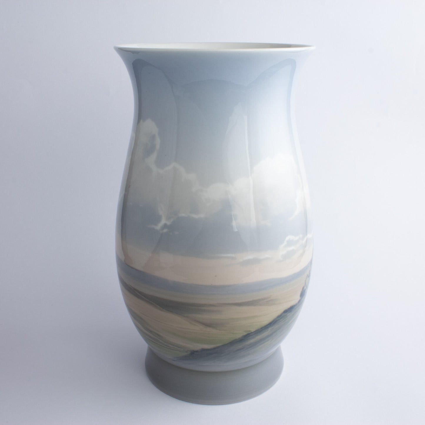 Bing&Grondahl porcellana Vaso in "Mulino in Campagna" cod 8708-440 d'antiquariato, cm 31 #2
