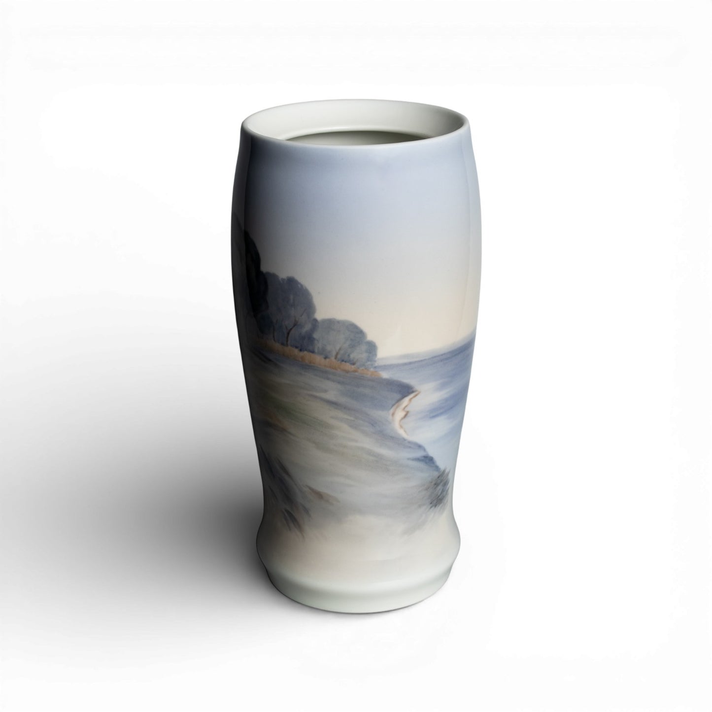 Bing&Grondahl Vaso in "Paesaggio Marino" cod 8374-95 decorazione porcellana da collezione, cm 28