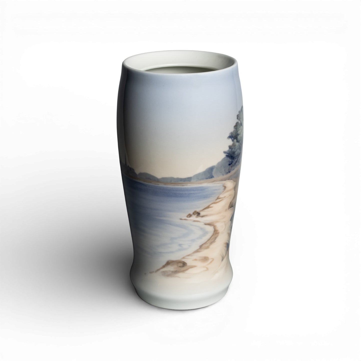 Bing&Grondahl porcellana Vaso in "Paesaggio Marino" cod 8374-95 d'antiquariato, cm 28