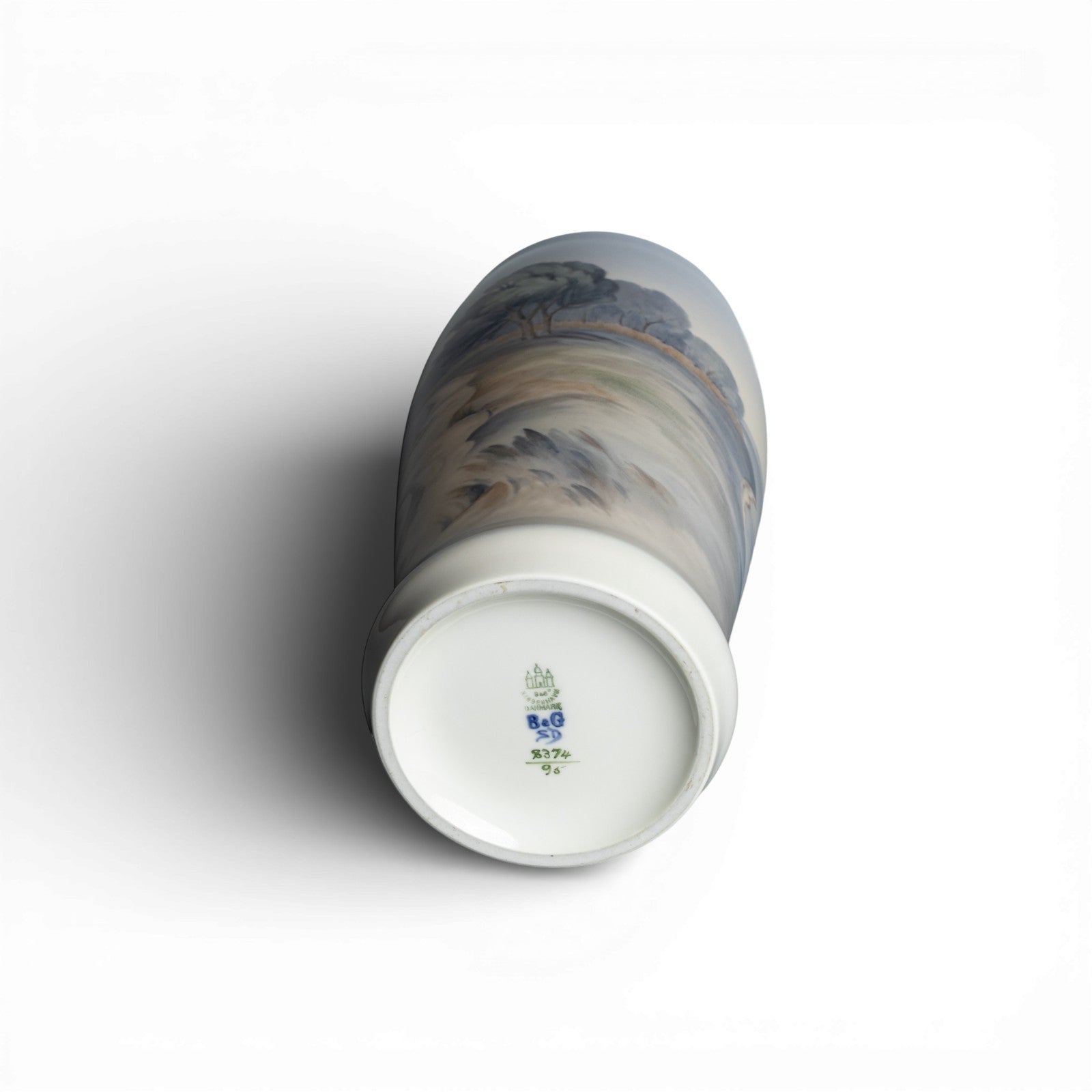 Vaso in "Paesaggio Marino" cod 8374-95 porcellana pezzo raro da collezione, cm 28