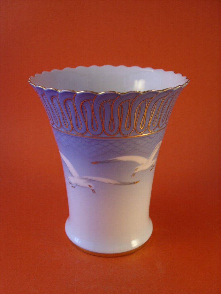 Vaso in "Servizio Gabbiani" Seagull Bing&Grondahl porcellana autentica, cm 16