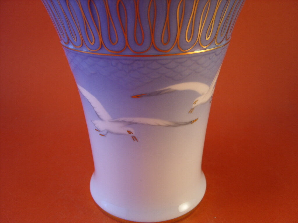 Bing&Grondahl porcellana Vaso in "Servizio Gabbiani" Seagull d'antiquariato, cm 16