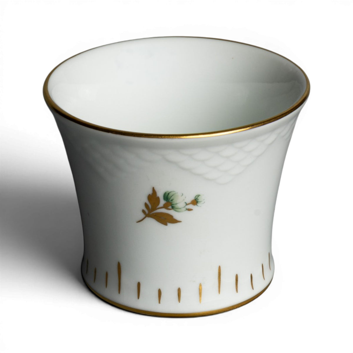 Bing&Grondahl vaso Ofelia porcellana danese, servizio decorativo con bordo in oro zecchino
