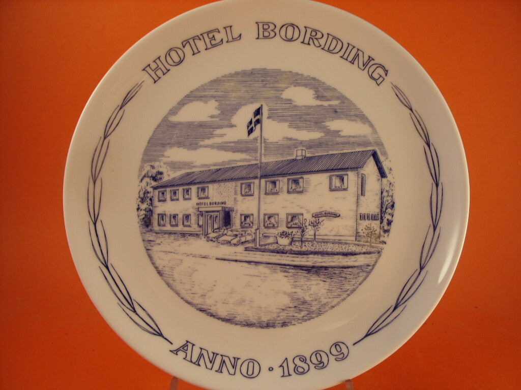 Piatto Hotel Bording porcellana danese da collezione