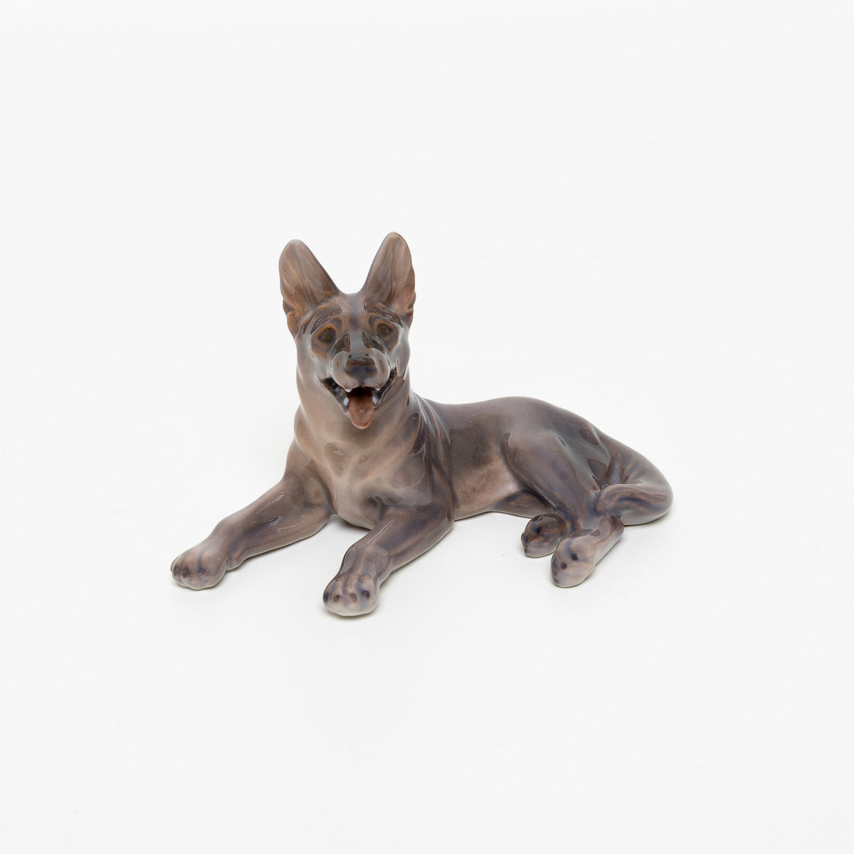 Dahl Jensen Statuina in "German Shepherd" Cod 1084 porcellana dipinta a mano, 7 cm