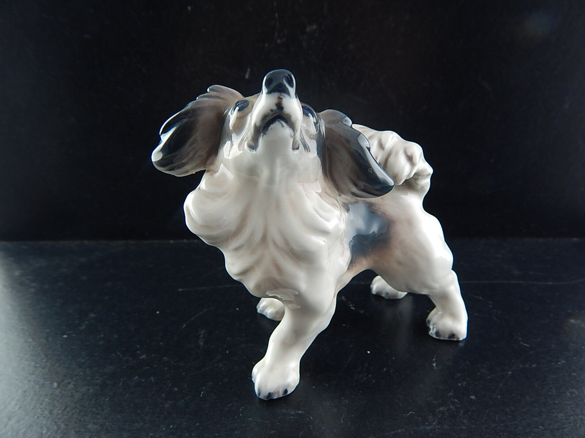 Dahl Jensen Statuina in "Papillon Terrier" Cod 1075 decorazione porcellana da collezione, 9 cm