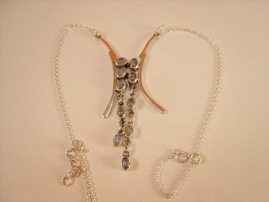 Girocollo in Argento 925 con Pietre Lunari