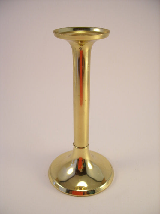 Portacandela Antico in Ottone Harnisch Copenaghen Fatto a Mano, altezza 20 cm
