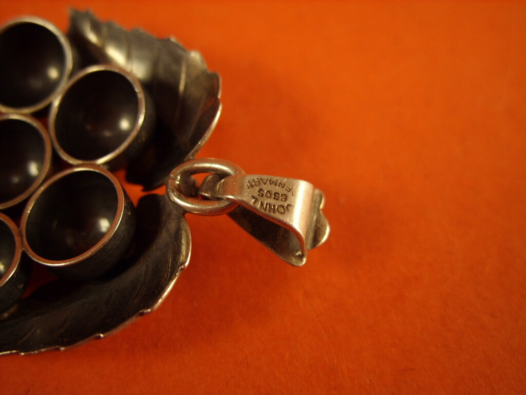 Argento 830 John L. Denmark, ciondolo danese antico 4,5 x 3 cm