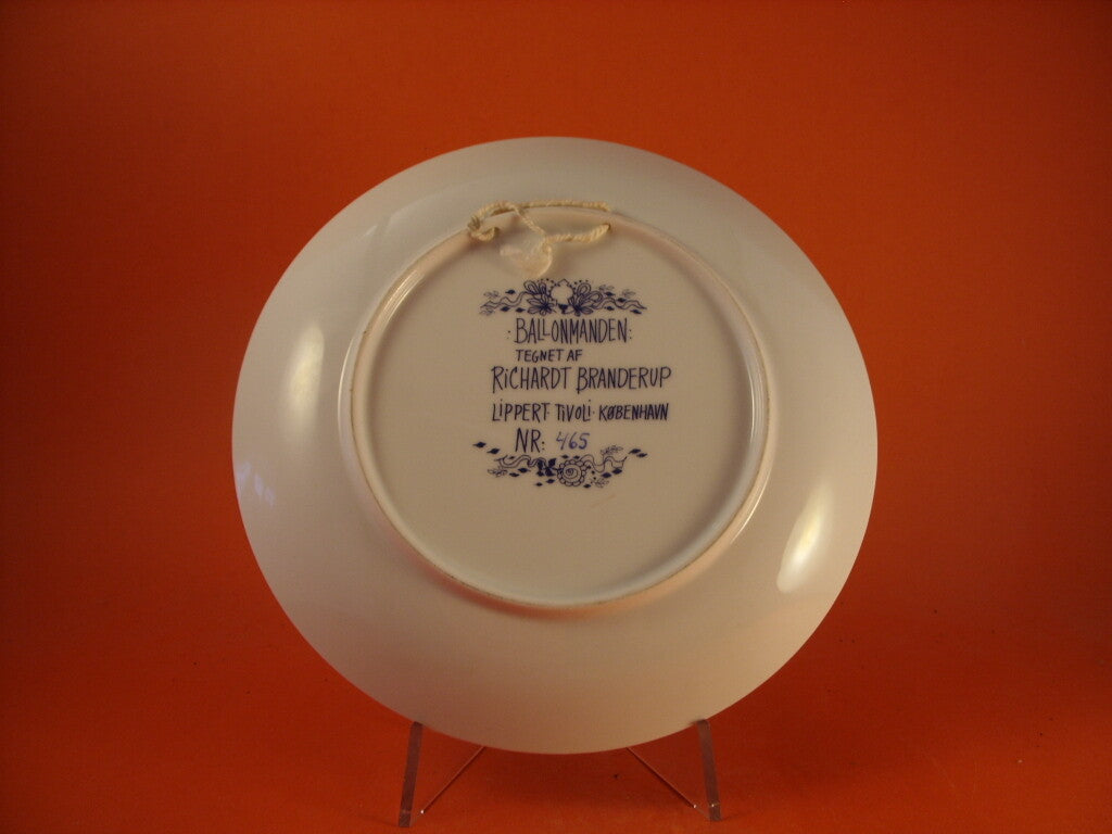 Piatto Tivoli 1979 Ballonmanden con marchio Lippert Tivoli København