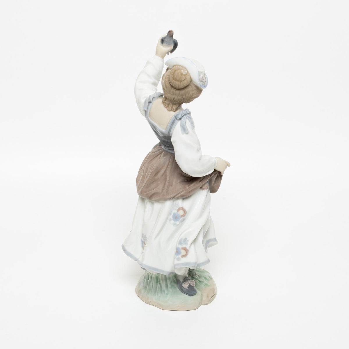 Lladrò Statuina in "Ragazza con Passero" Cod 4758 DIFETTO decorazione porcellana da collezione, 28 cm