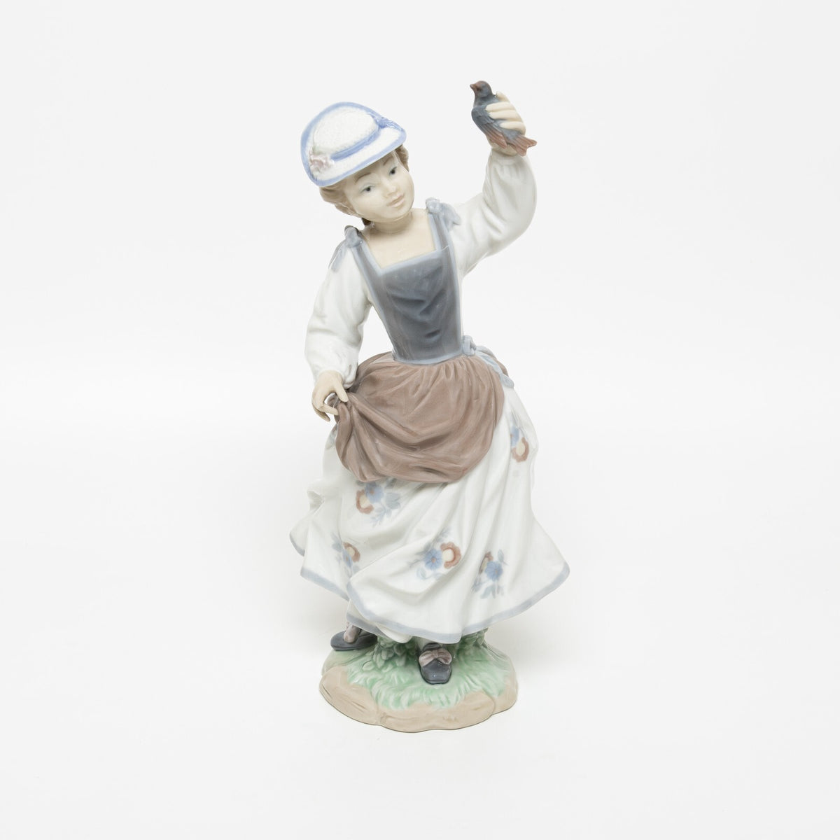 Lladrò Statuina in "Ragazza con Passero" Cod 4758 DIFETTO porcellana pregiata, 28 cm