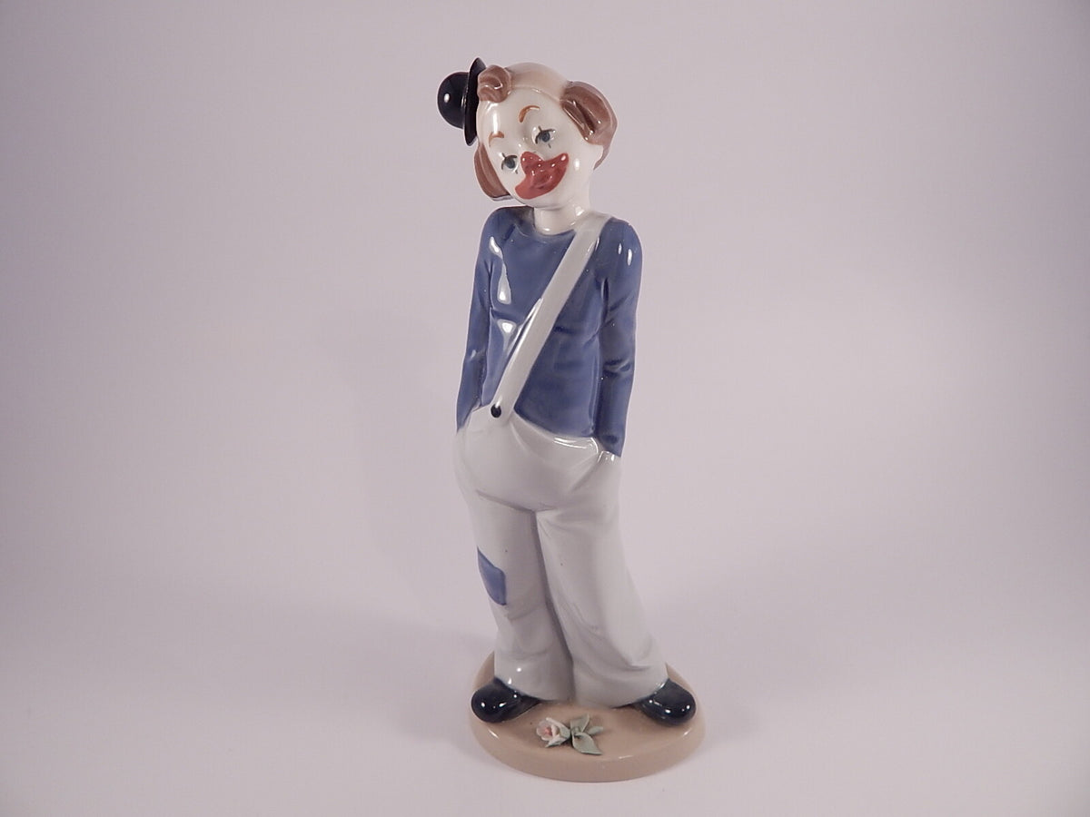 Nadal Statuina in "Clown" DIFETTO porcellana dipinta a mano, 24 cm