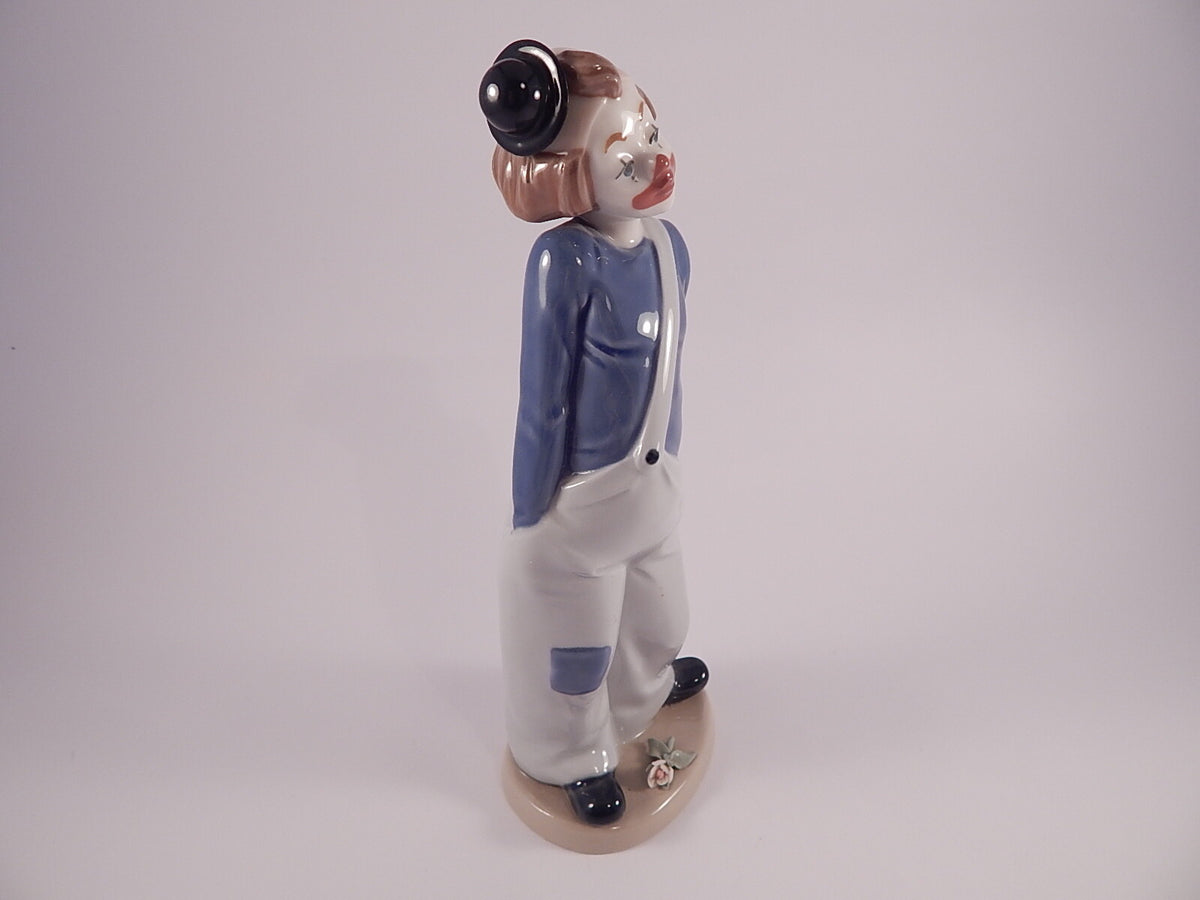 Nadal porcellana Statuina in "Clown" DIFETTO d'antiquariato, 24 cm