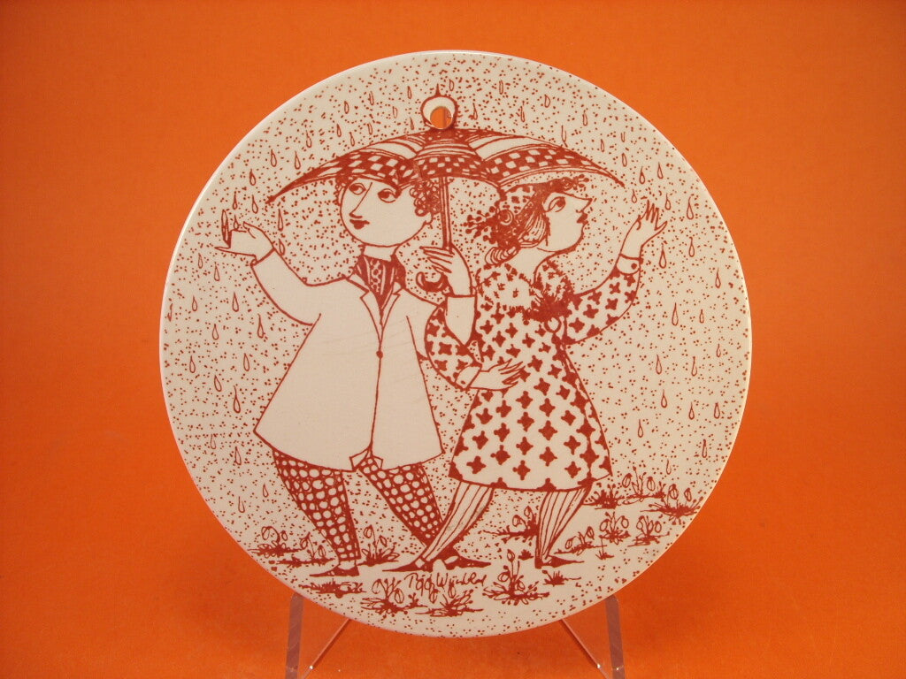 Placca del Mese di Aprile Konflict, ceramica Nymolle su disegno di Bjorn Wiinblad