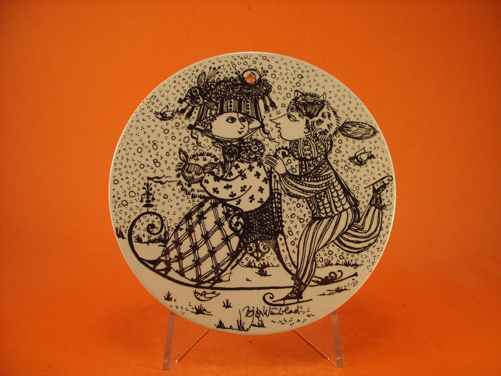 Placca del Mese di Gennaio Kontakt, ceramica Nymolle su disegno di Bjorn Wiinblad