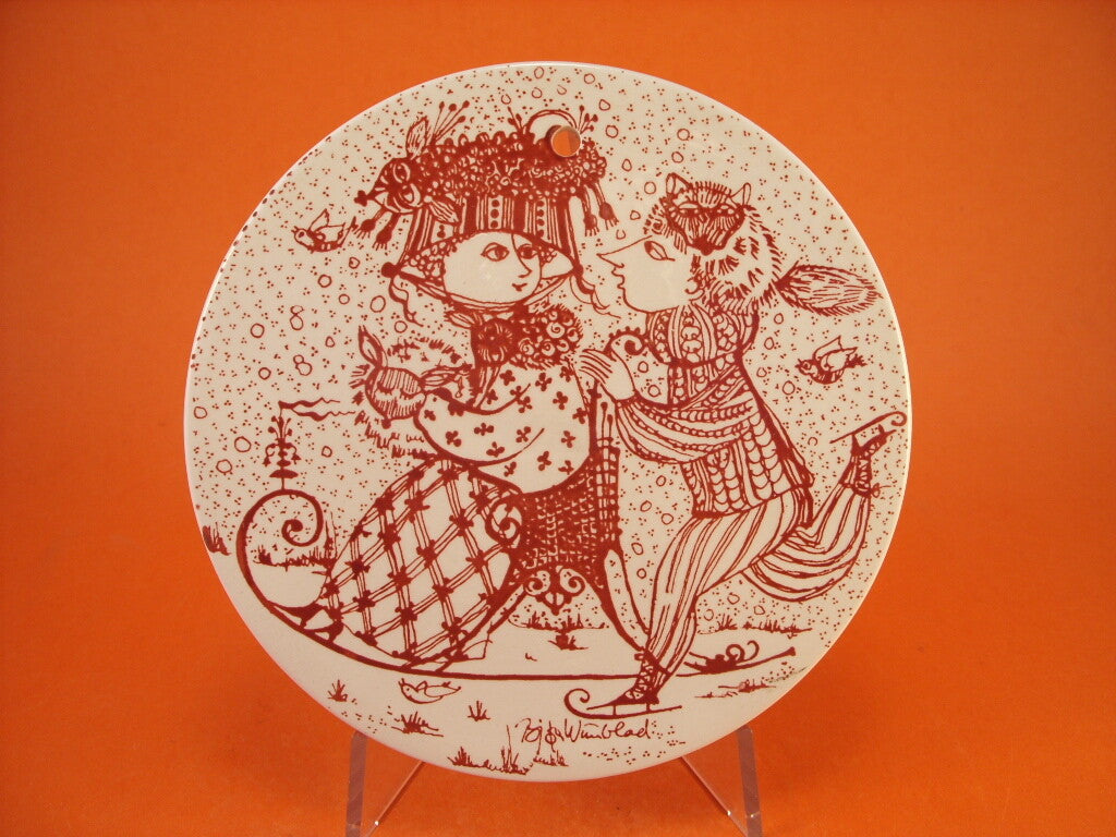 Placca del Mese di Gennaio Kontakt, ceramica Nymolle su disegno di Bjorn Wiinblad
