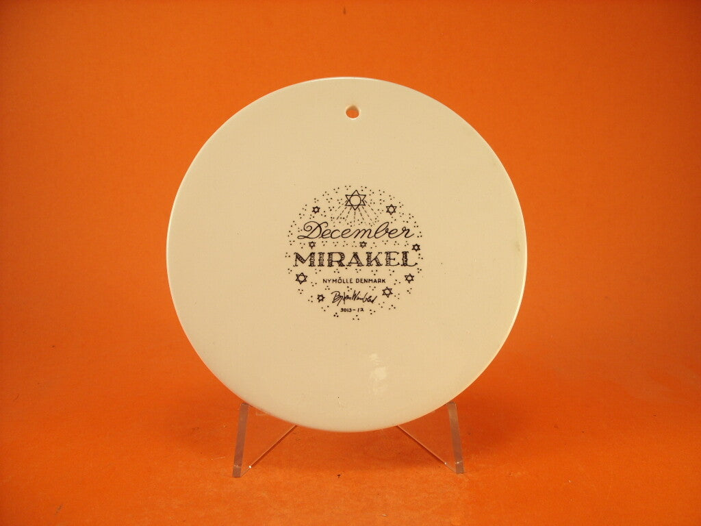 Placca del Mese Nymolle Mirakel 3013-12 variante nera, ceramica danese da parete