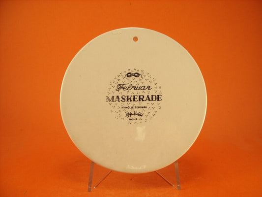 Placca Maskerade Nymolle 3013-2 variante nera con marchio e firma Wiinblad