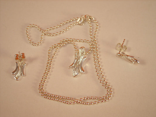 Parure Collana e Orecchini in Argento 925, 7,5 g, pezzo da collezione