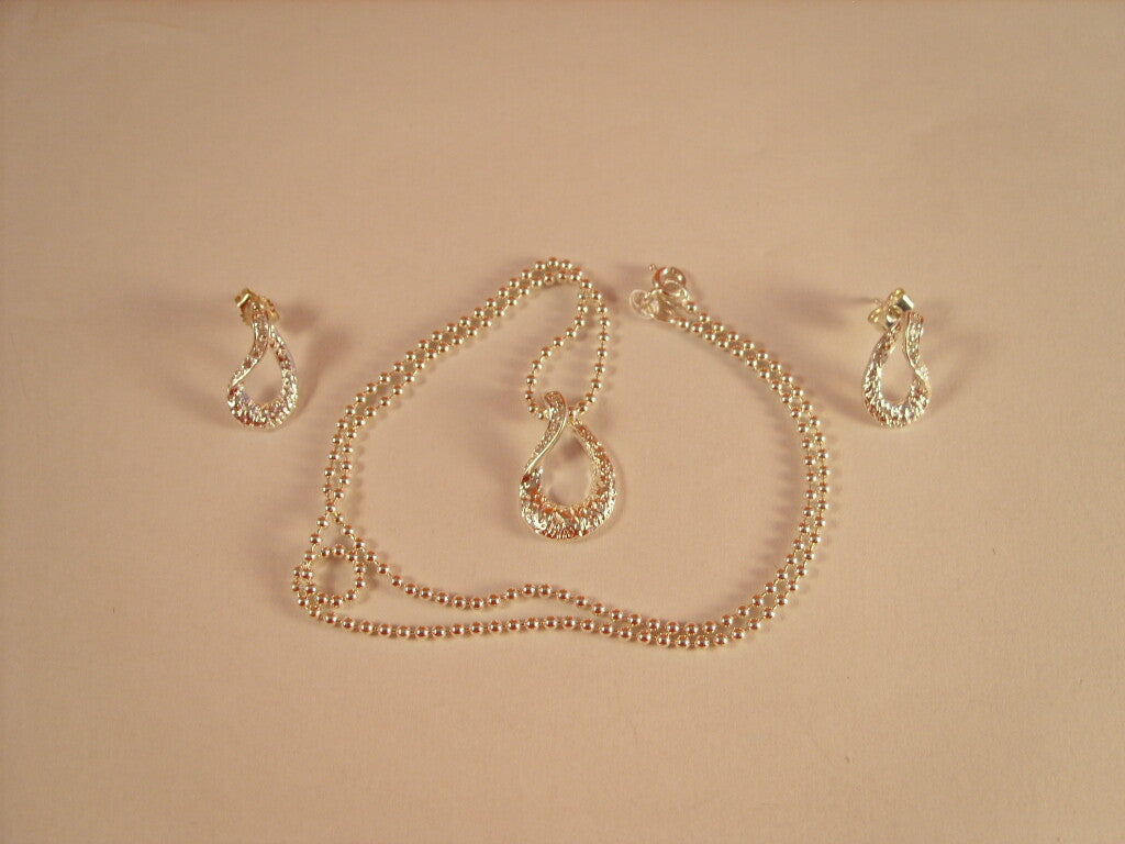Parure Collana e Orecchini in Argento 925, 8,5 g