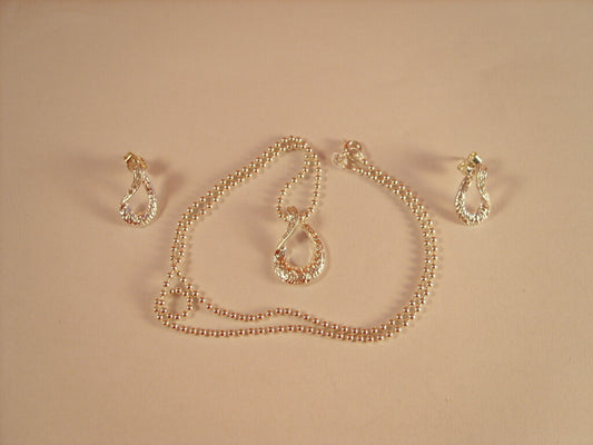 Parure Collana e Orecchini in Argento 925, 8,5 g
