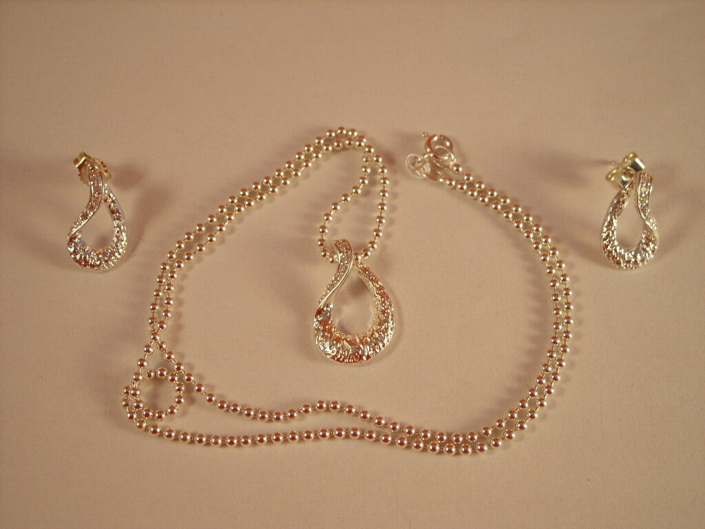 Parure Collana e Orecchini in Argento 925, 8,5 g, pezzo da collezione