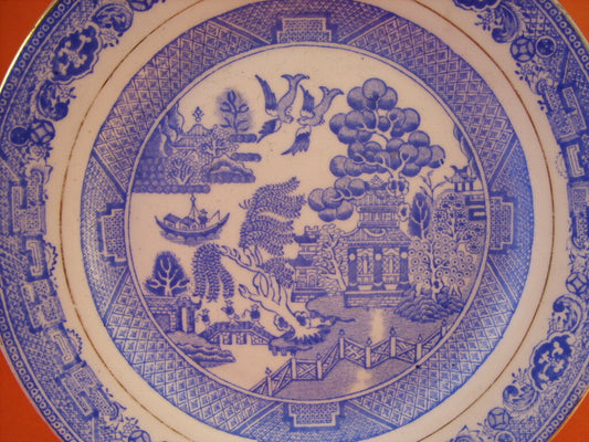 Piatto Antico Willow Azzurro, pezzo da collezione