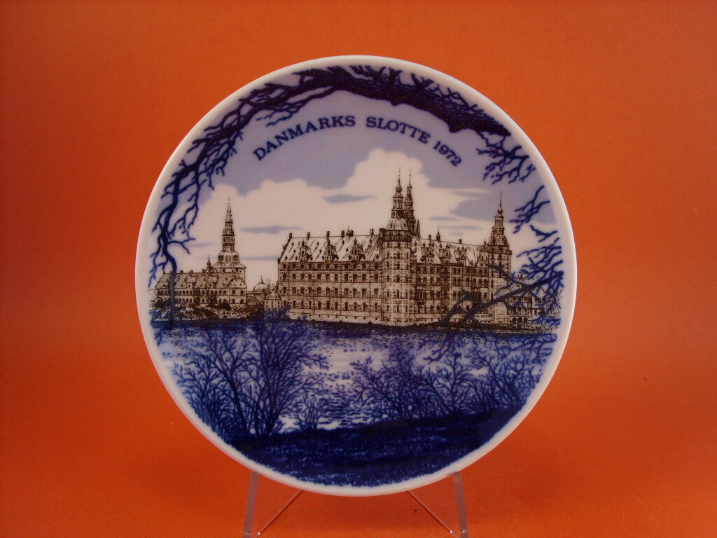 Piatto Porsgrund dei Castelli 1972 Frederiksborg Slot in porcellana