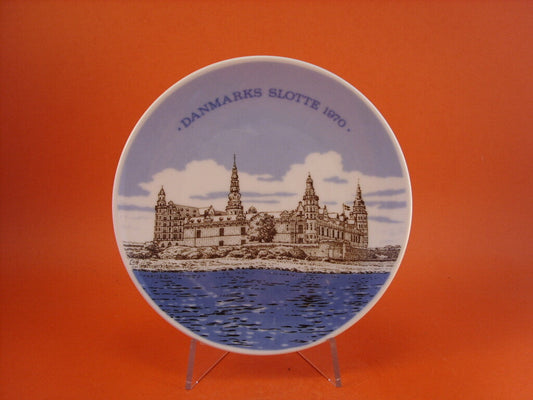 Piatto Porsgrund dei Castelli 1970 Kronborg Slot in porcellana