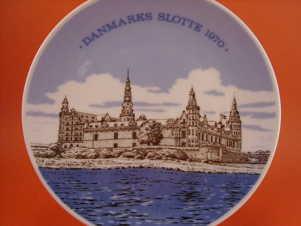 Piatto da collezione Porsgrund, castello di Kronborg 1970