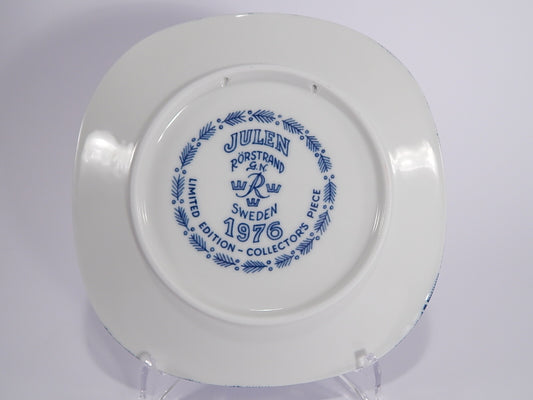 Porcellana Rorstrand con marchio di autenticità, piatto di Natale da collezione 19 cm del 1976