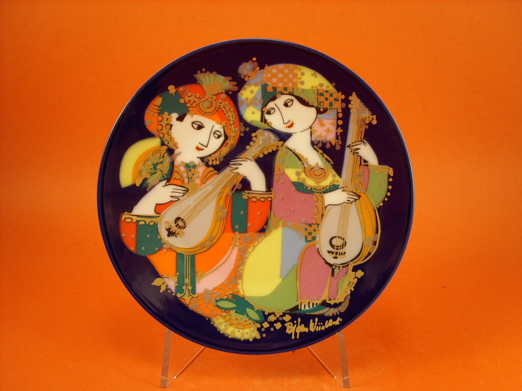 Rosenthal piatto Mandolin Players serie Notti Musicali Orientali Bjorn Wiinblad in porcellana