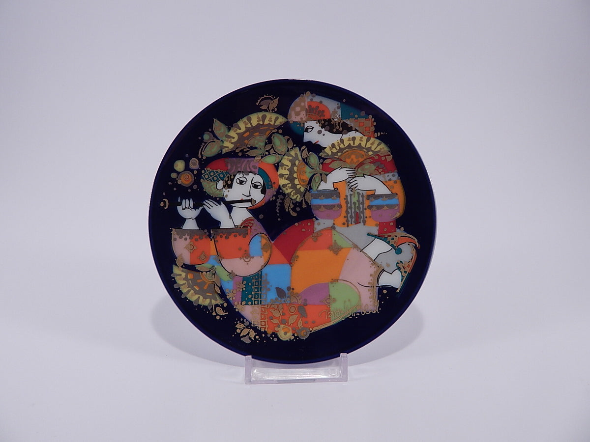 Rosenthal piatto Ouverture serie Notti Musicali Orientali Bjorn Wiinblad in porcellana