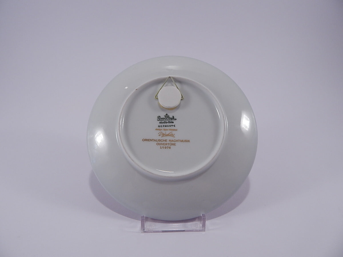 Piatto da collezione Rosenthal Notti Musicali Orientali motivo 1 decorato a mano con oro e argento