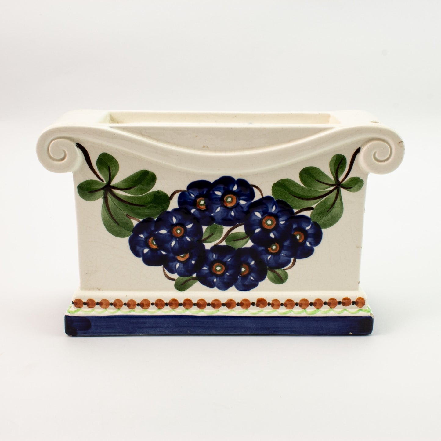 Royal Copenhagen - Aluminia Jardinière Sottosmalto cod 433-472 ceramica dipinta a mano, cm 14