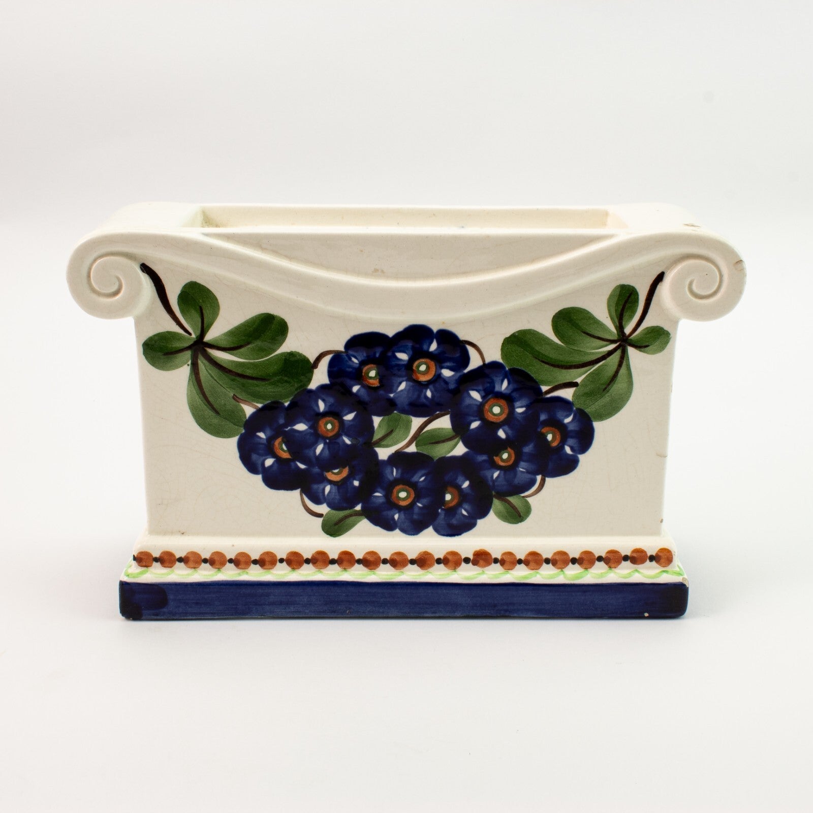 Royal Copenhagen - Aluminia Jardinière Sottosmalto cod 433-472 ceramica dipinta a mano, cm 14