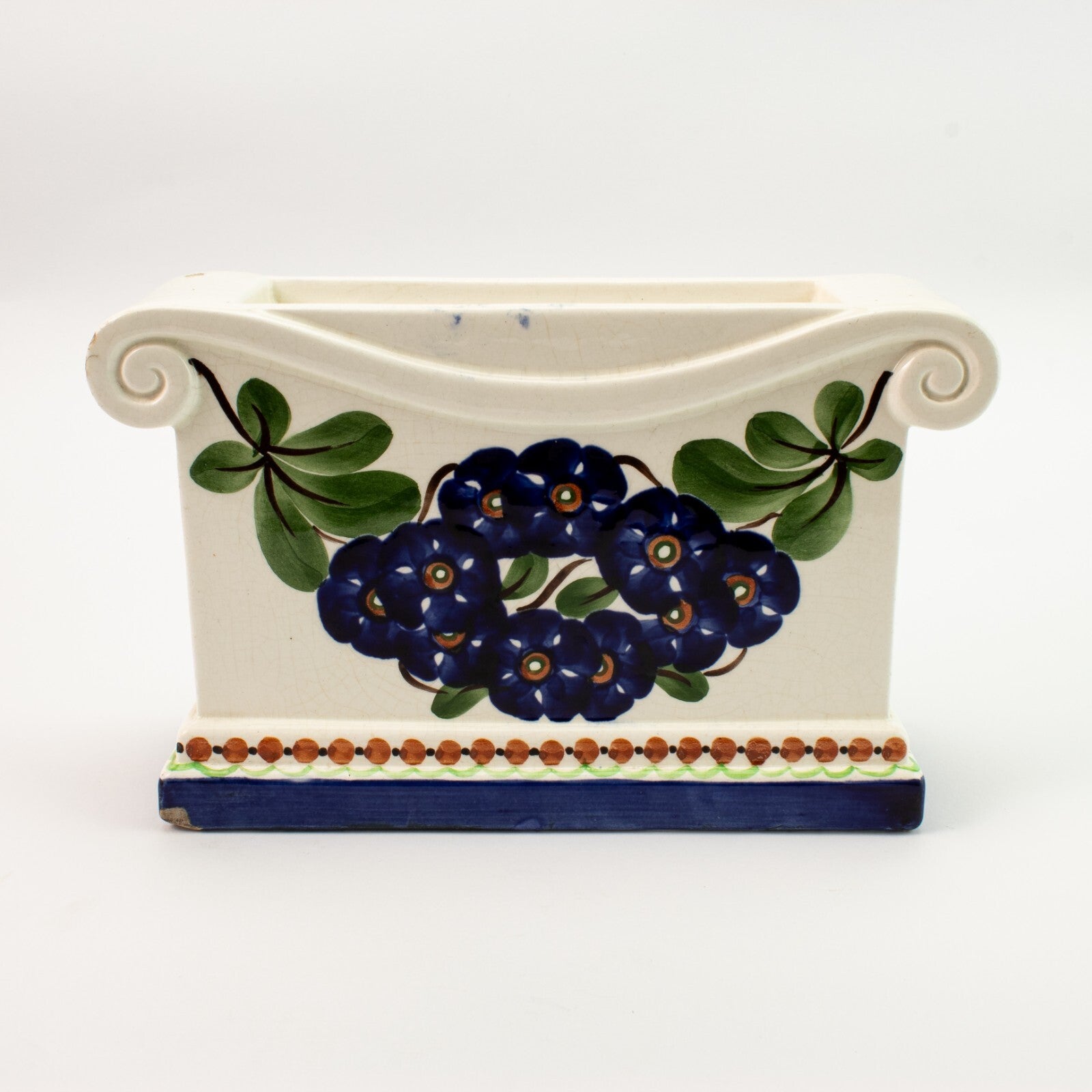 Royal Copenhagen - Aluminia Jardinière Sottosmalto cod 433-472 decorazione ceramica da collezione, cm 14