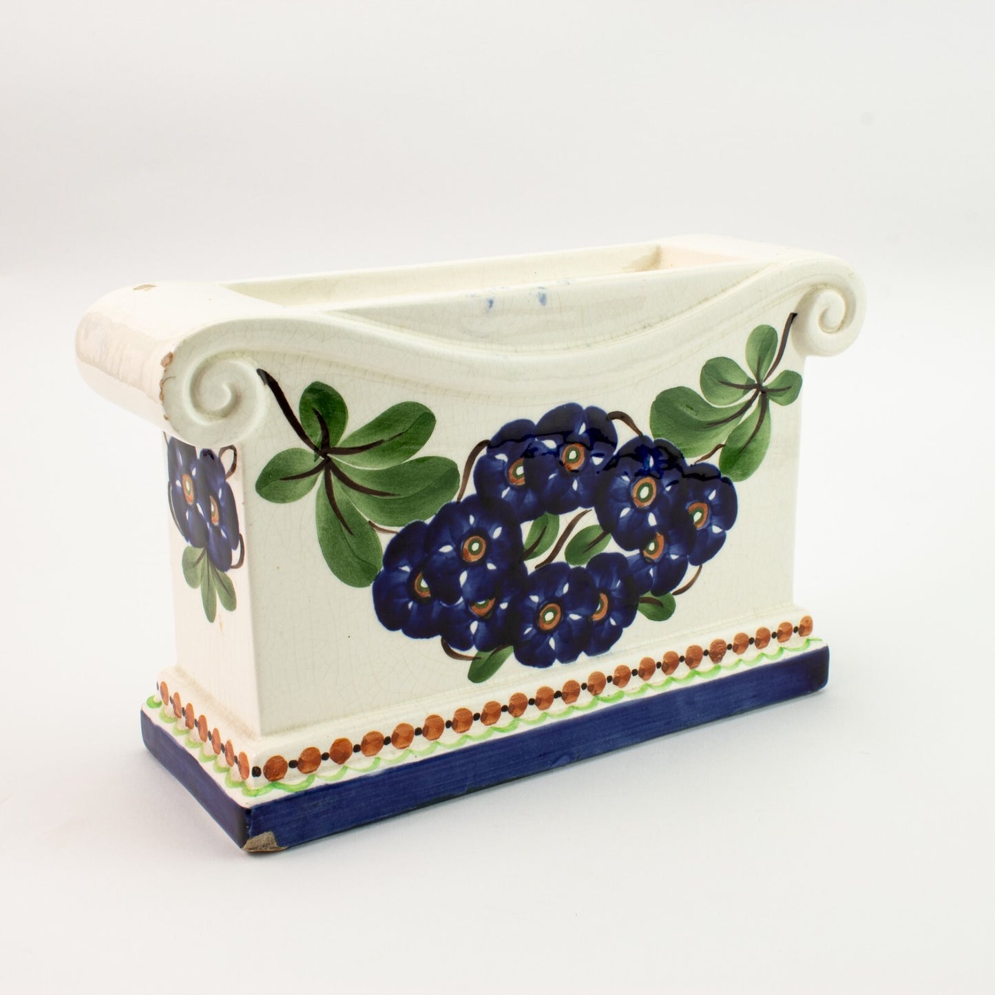Royal Copenhagen - Aluminia ceramica Jardinière Sottosmalto cod 433-472 d'antiquariato, cm 14