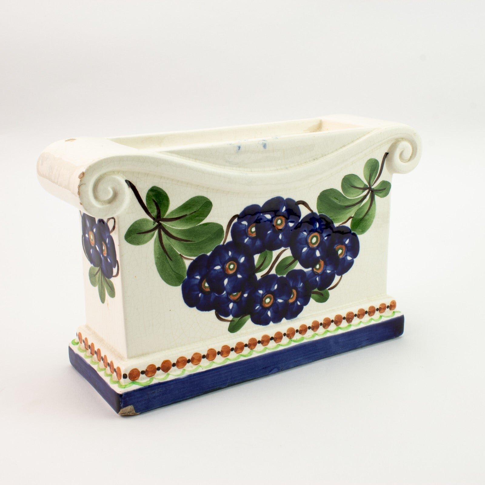 Royal Copenhagen - Aluminia ceramica Jardinière Sottosmalto cod 433-472 d'antiquariato, cm 14