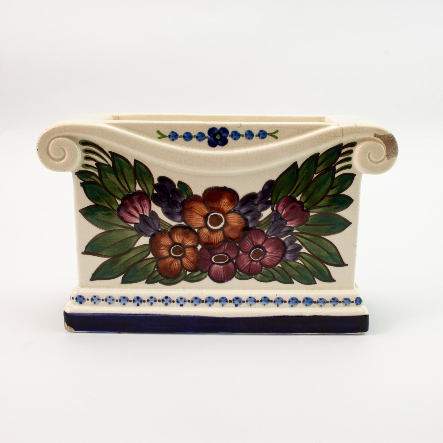 Royal Copenhagen - Aluminia Jardinière Sottosmalto cod 635-472 ceramica dipinta a mano, cm 14