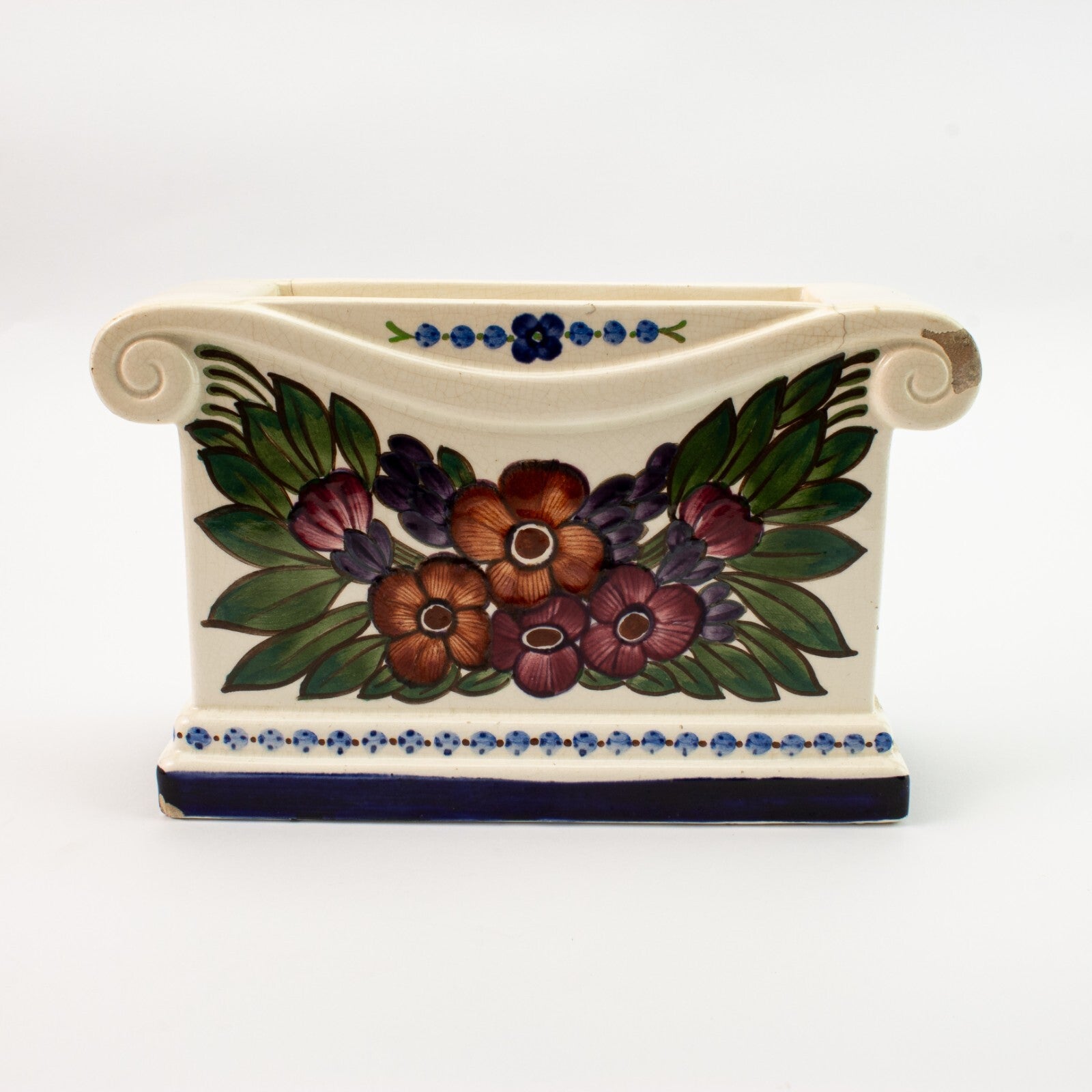 Royal Copenhagen - Aluminia Jardinière Sottosmalto cod 635-472 ceramica dipinta a mano, cm 14