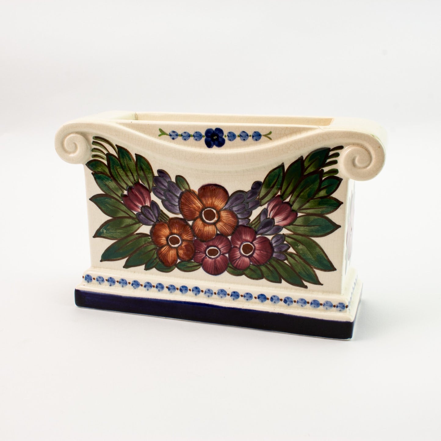 Royal Copenhagen - Aluminia Jardinière Sottosmalto cod 635-472 decorazione ceramica da collezione, cm 14