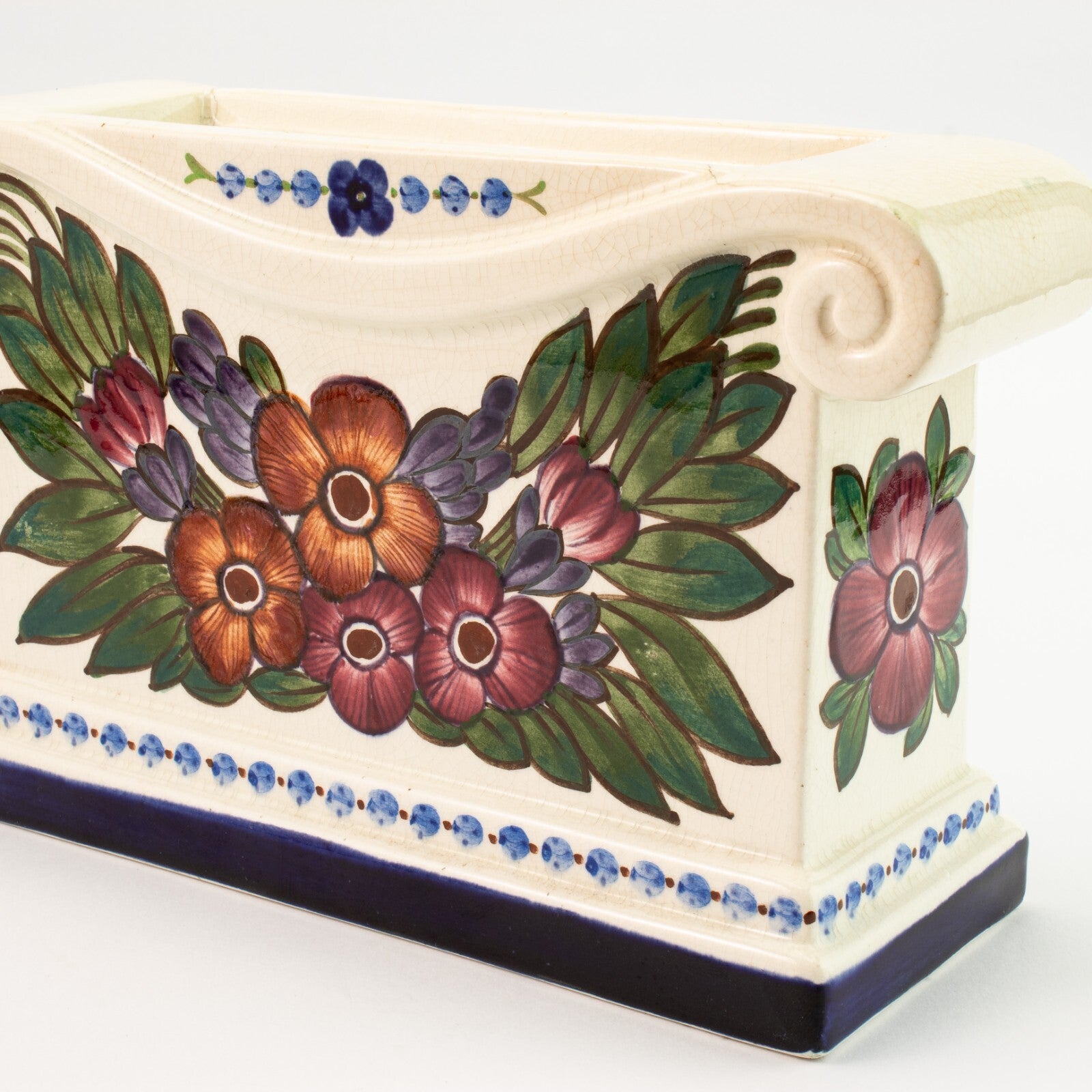 Royal Copenhagen - Aluminia ceramica Jardinière Sottosmalto cod 635-472 d'antiquariato, cm 14