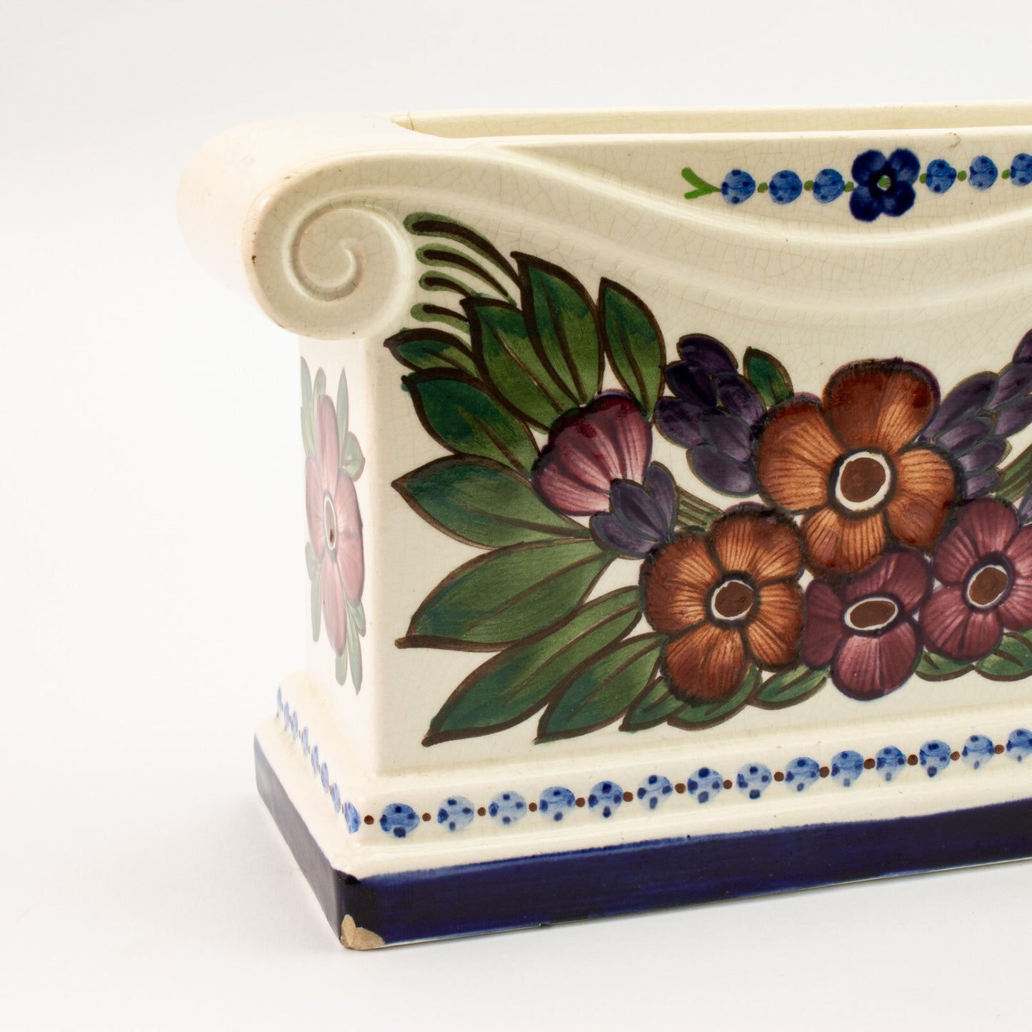 Royal Copenhagen - Aluminia Jardinière Sottosmalto cod 635-472 ceramica pregiata, cm 14