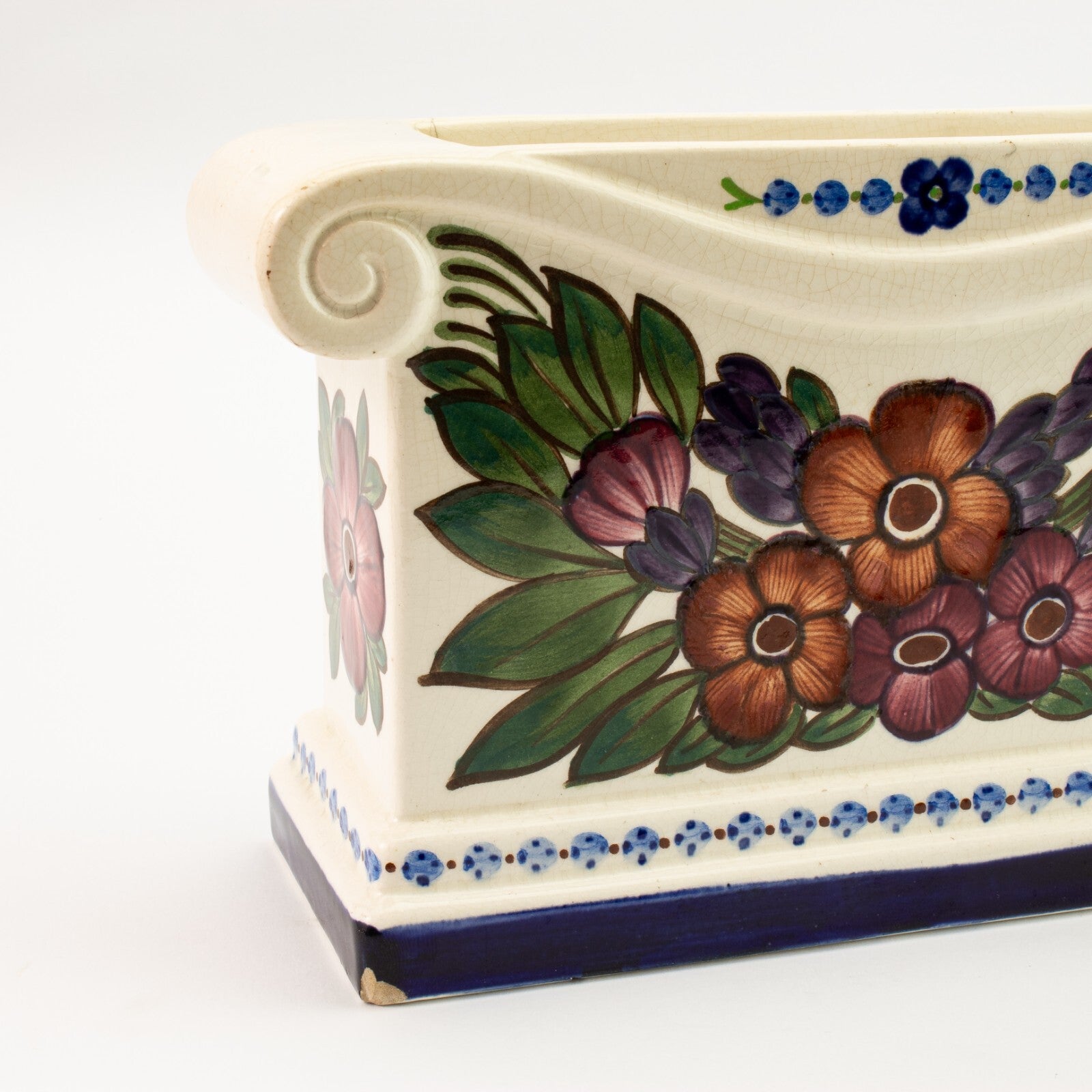 Royal Copenhagen - Aluminia Jardinière Sottosmalto cod 635-472 ceramica pregiata, cm 14