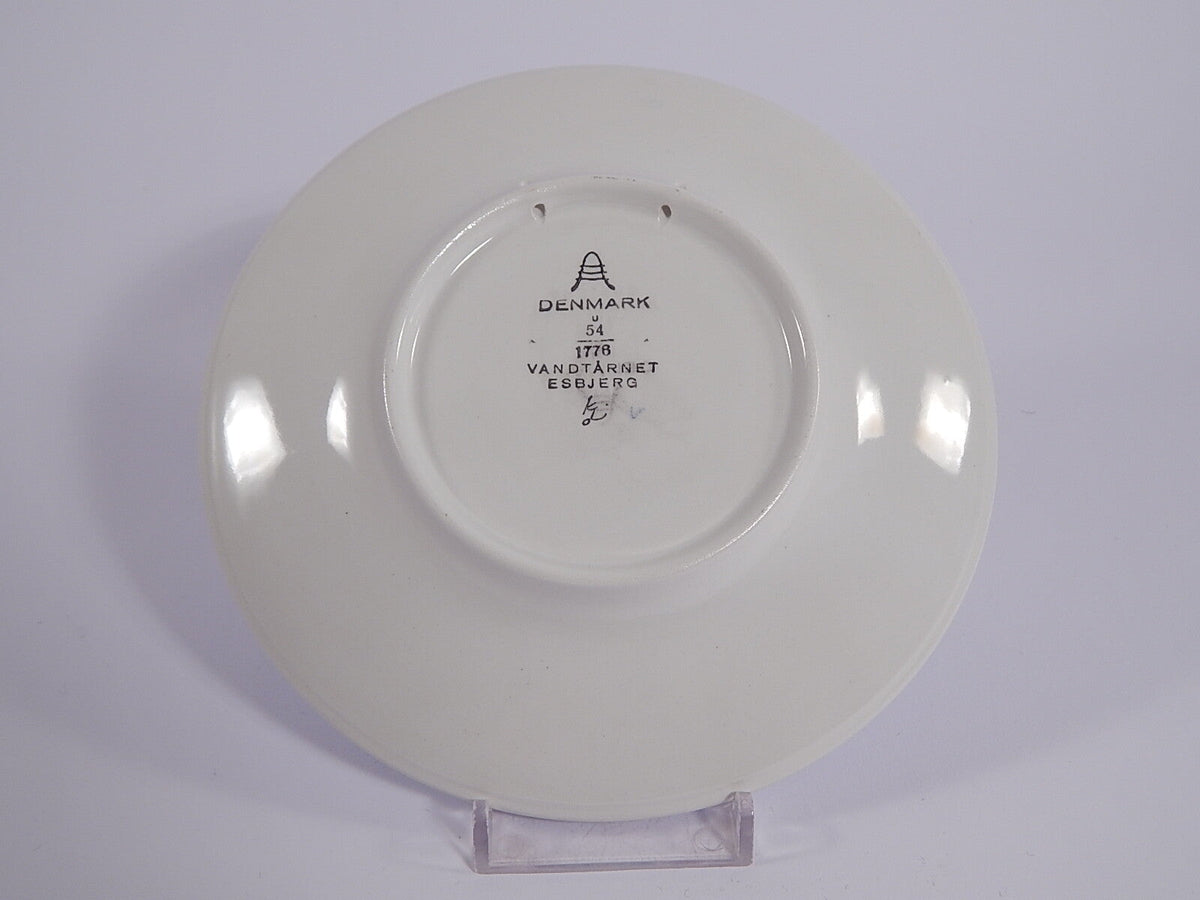 Royal Copenhagen Aluminia piatto in ceramica Vandtaarnet Esbjerg RC ALUMINIA 54/1778, pezzo da collezione
