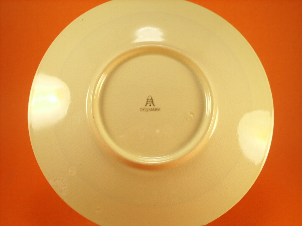 Marchio Aluminia sul retro, piatto decorativo danese anteriore al 1969