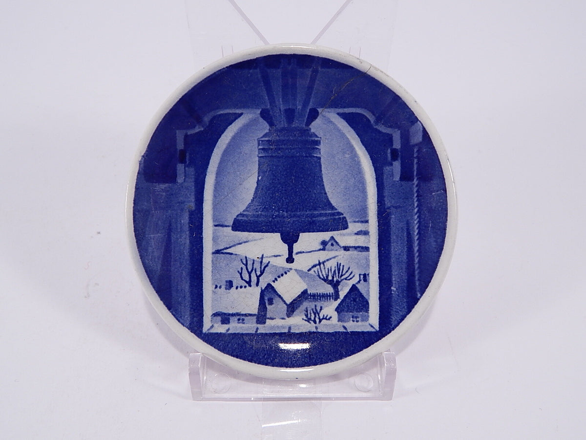 Royal Copenhagen Aluminia Plaquette N.11 Hvidovre Kirketarn porcellana dipinta a mano, 8cm